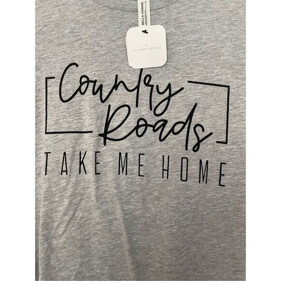 Bella Canvas Country Roads Take Me Home Tee - Picture 3 of 4